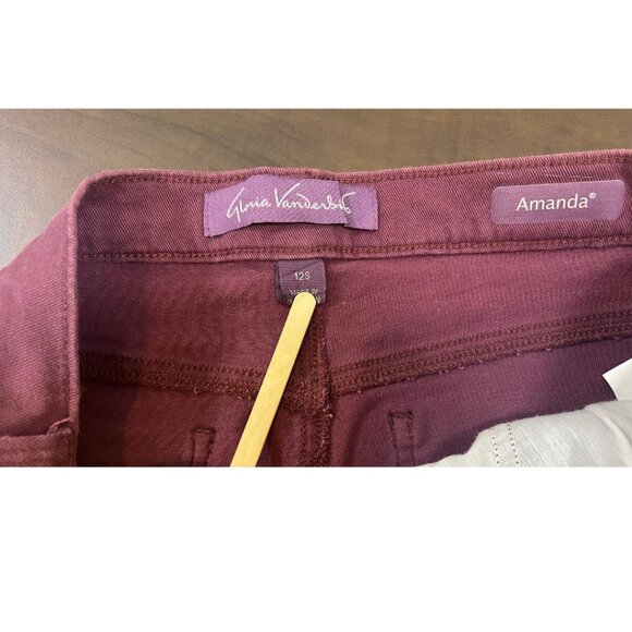 EUC Gloria Vanderbilt Amanda Jeans Purple Size 12 Short Women's Stretch Denim - Picture 5 of 9